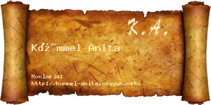Kümmel Anita névjegykártya