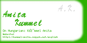 anita kummel business card